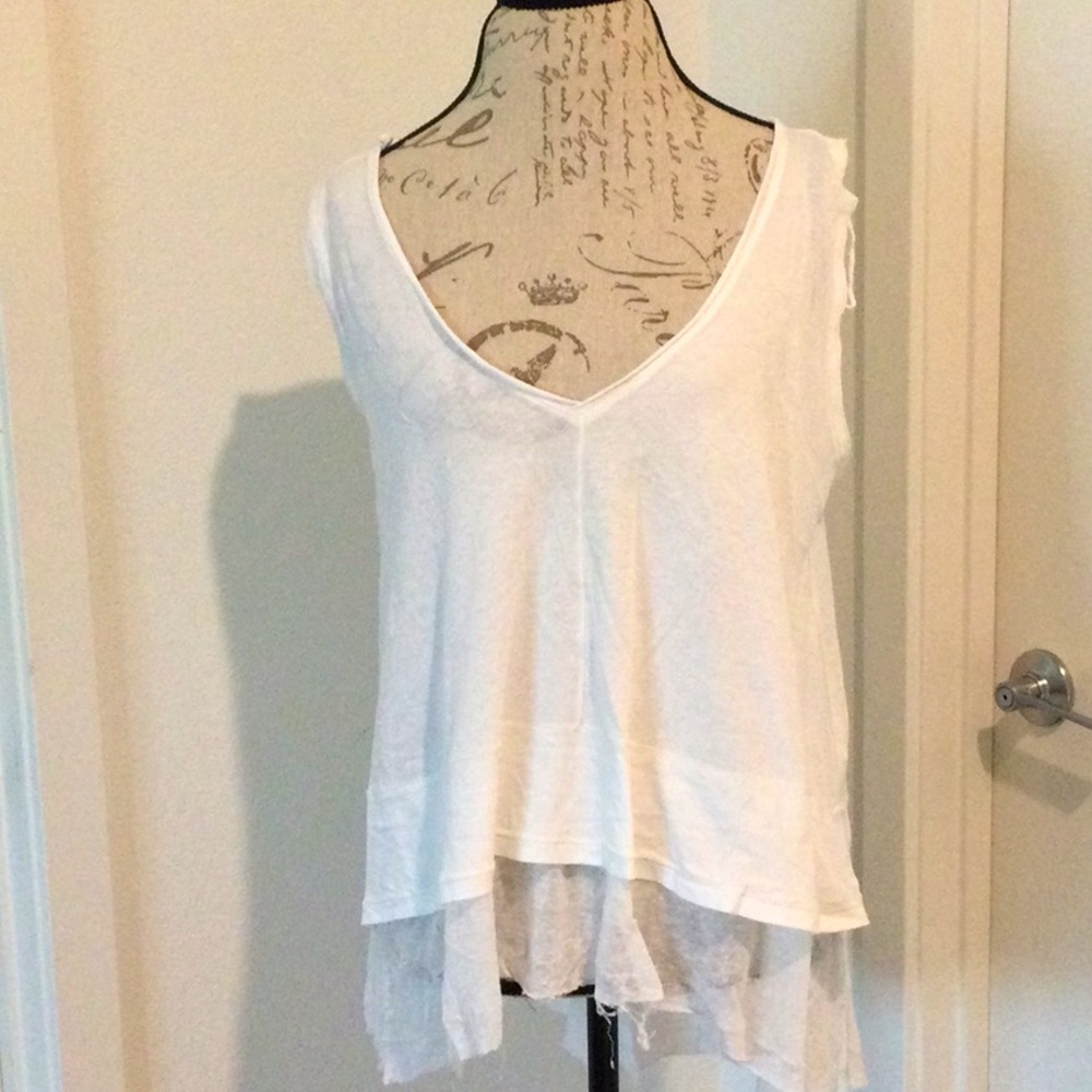 White Free People shirt